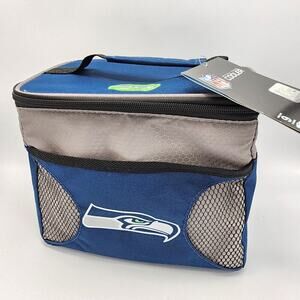 Rawlings Seattle Seahawks Nine-Can Cooler Soft Side Front Pocket Handle Navy
